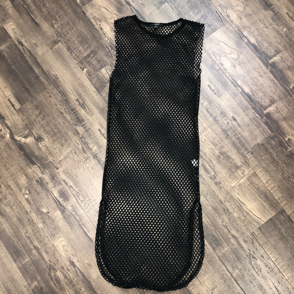 NWOT black mesh dress